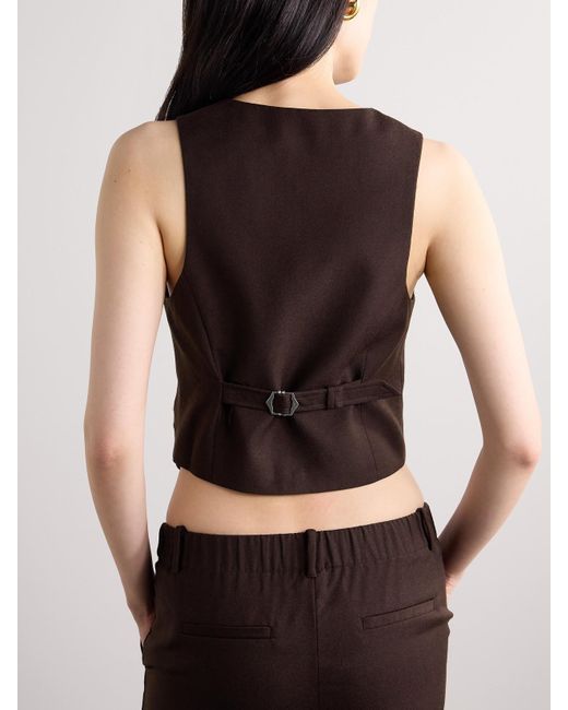 Jonathan Simkhai Purple Deb Wool Vest