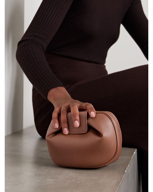 Gabriela Hearst Brown Soft Demi Clutch Aus Leder