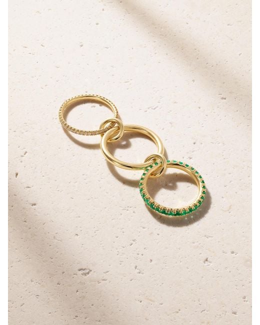 Spinelli Kilcollin Natural Norah 18-Karat, Emerald And Diamond Ring