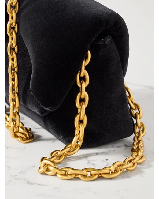 J.W. Anderson Black Twister Small Velvet Tote