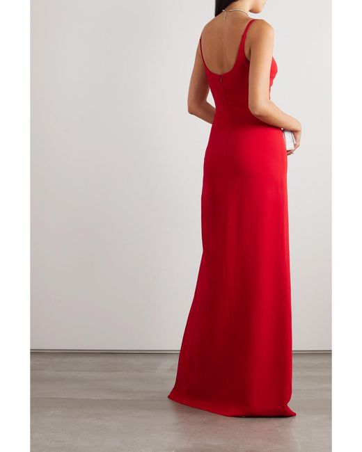Et Ochs Red Rowena Cutout Cady Gown
