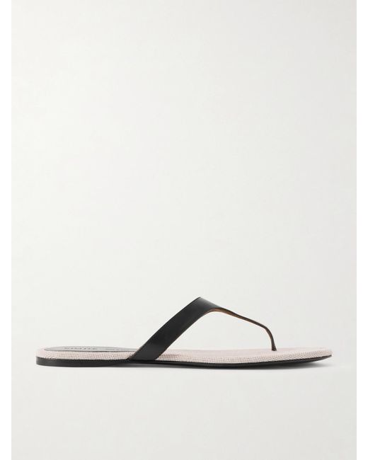 Khaite Green Archer Leather Sandals