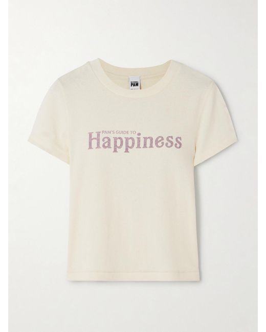 Re/done Natural Net Sustain + Pamela Anderson Printed Organic Cotton-Jersey T-Shirt