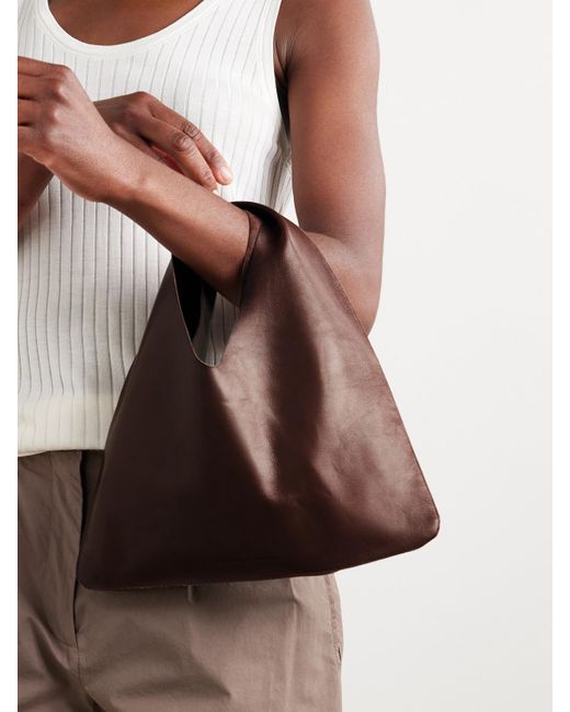 The Row Brown Bindle Kleine Schultertasche Aus Leder