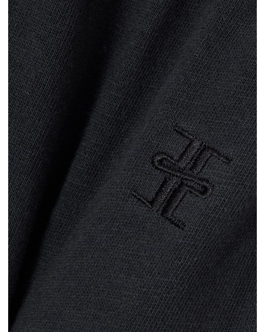 ÉTERNE Blue Wide-Leg Cotton-Jersey Sweatpants