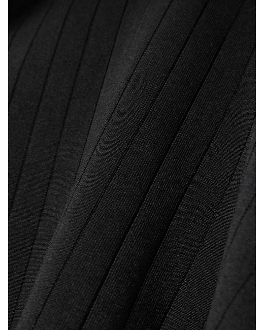 Carven Black Oberteil Aus Einer Gerippten Seidenmischung