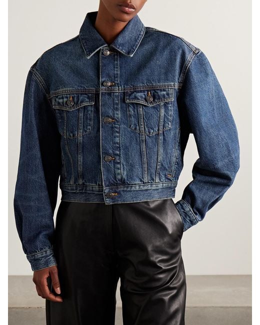 FRAME Blue The Curve Denim Jacket