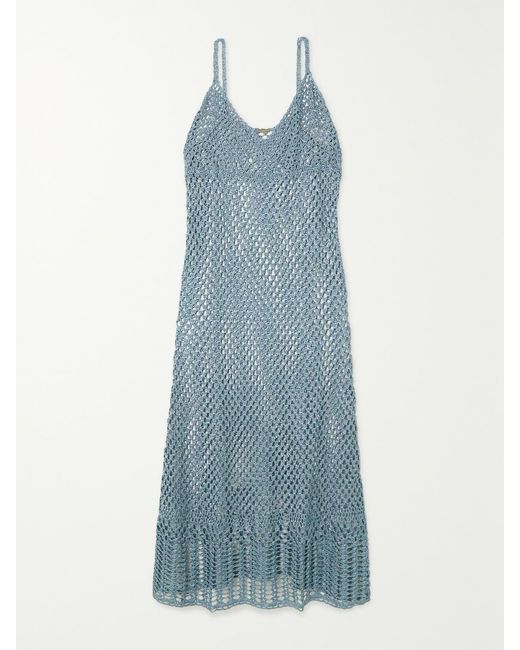 Cult Gaia Multicolor Silena Crochet-Knit Midi Dress