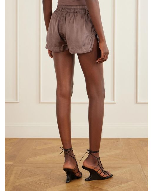 Rick Owens Pink Tower Fog Shell Shorts