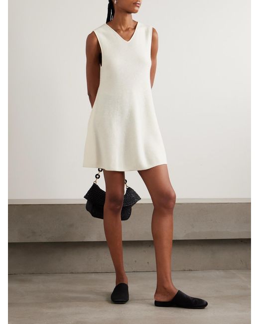 Lisa Yang Natural Nyna Cashmere Mini Dress
