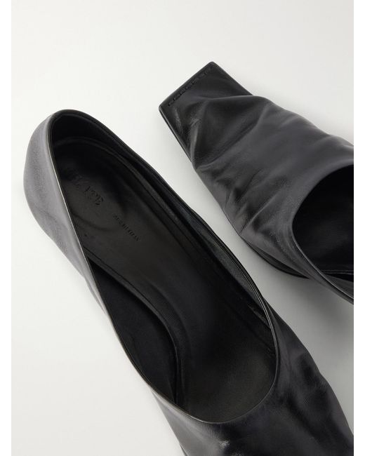 Khaite Black Marlene Leather Pumps