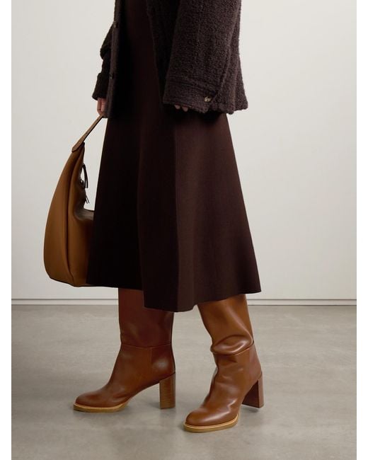 Gabriela Hearst Brown Bocca Leather Knee Boots