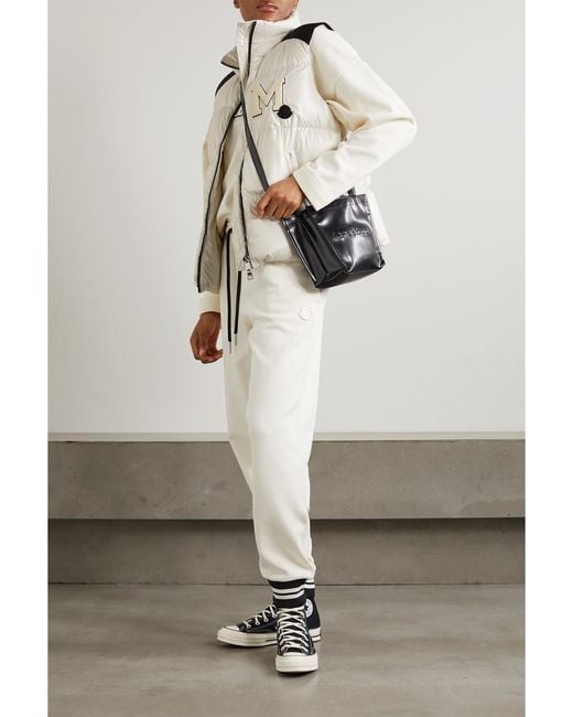 Moncler Natural Oder Canvas-Trimmed Quilted Recycled-Shell Down Vest