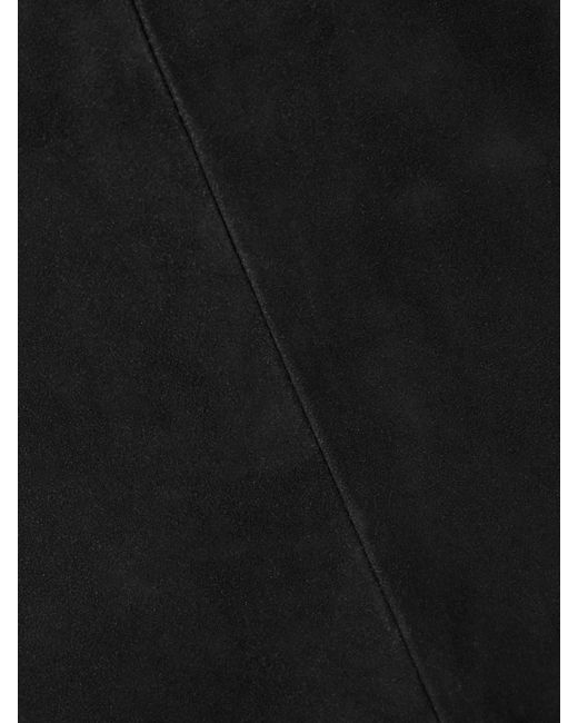 Rohe Black Suede Straight-Leg Pants