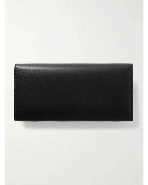 Totême  Black T-Lock Textured-Leather Wallet