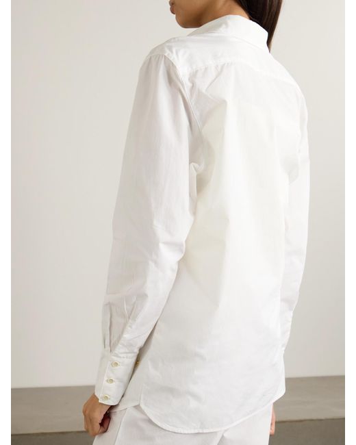 ÉTERNE White Cotton-Poplin Shirt