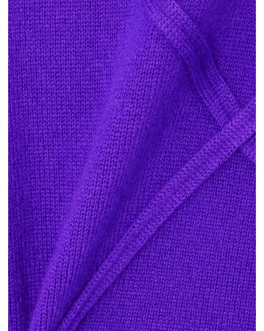 Dries Van Noten Purple Kaschmirpullover