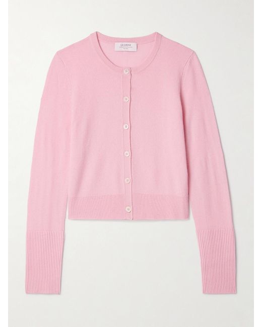 La Ligne Pink Cashmere Cardigan