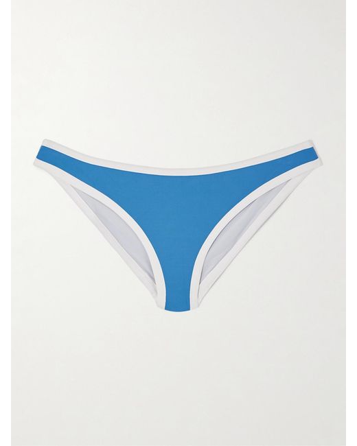 Marysia Swim Blue Ligne Two-Tone Bikini Briefs
