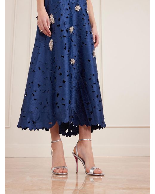 Christian Louboutin White Miss Z 100 Sandalen Aus Metallic-Leder