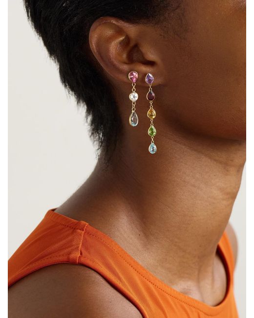JIA JIA Natural Chakra Multi-Stone Earrings