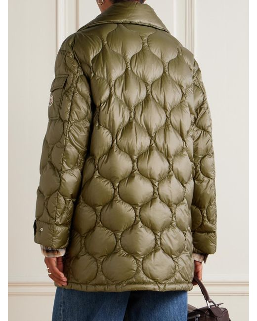Moncler Green Lombi Parka Aus Gestepptem Micro-Ripstop Mit Daunenfüllung