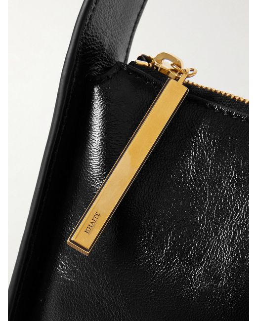Khaite Black Lori Leather Shoulder Bag