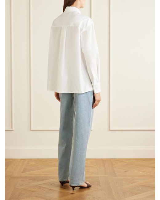 Loulou de Saison White Colin Cotton-Poplin Shirt