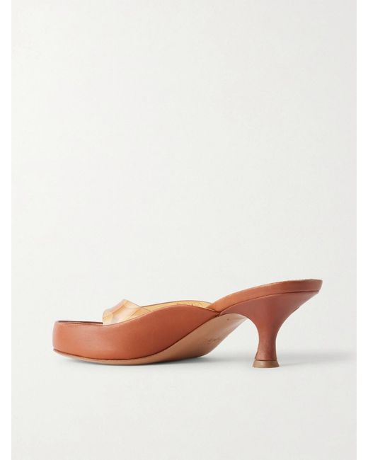 Chloé Pink Junie Tpu And Leather Sandals