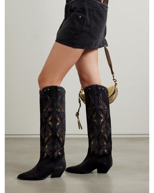 isabel marant denvee suede boots