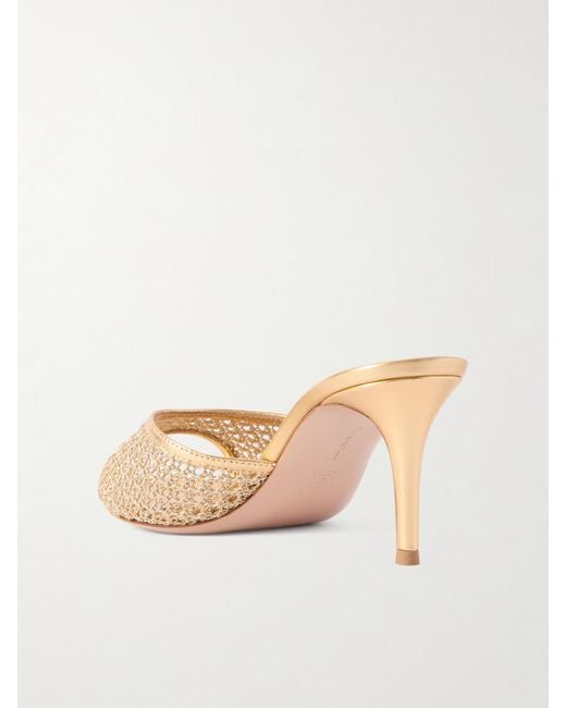 Gianvito Rossi Natural Sienna 70 Leather Mules