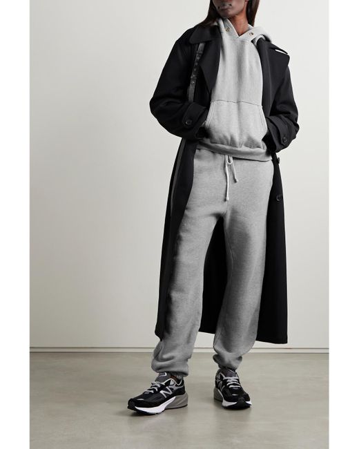Les Tien Gray Cara Cropped Cotton-Jersey Hoodie