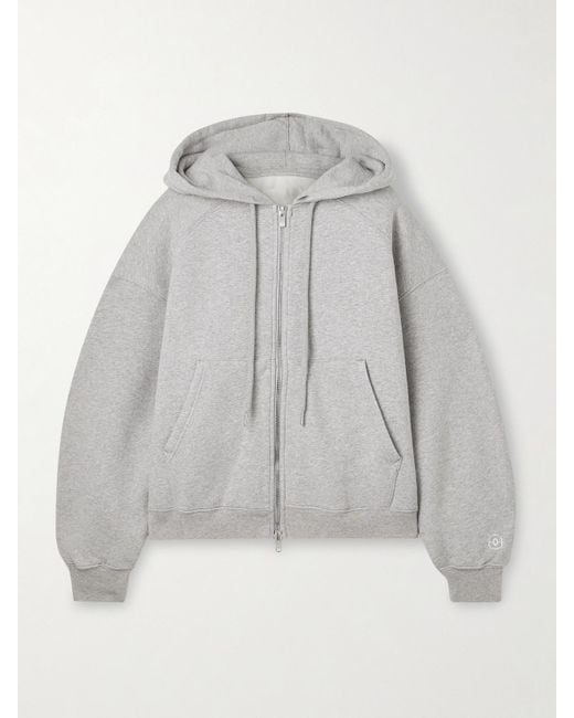 RÙADH Gray The Scott Organic Cotton-Jersey Hoodie