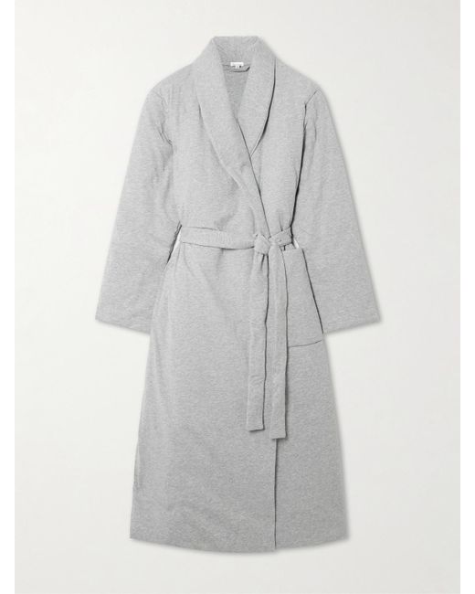 Skin Gray Oasis Organic Cotton-Jersey Robe