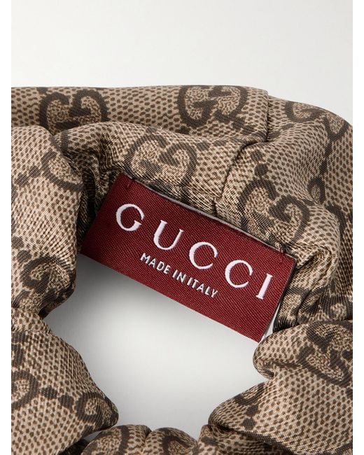 Gucci Natural Silk-Jacquard Scrunchie