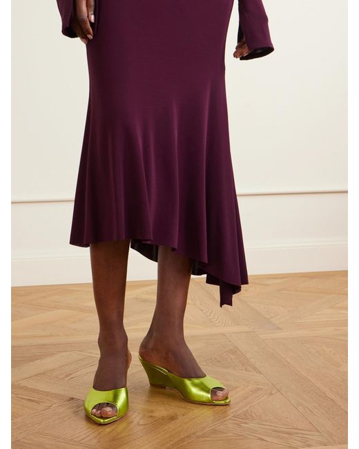 Jamie Haller Yellow The Kit Metallic Leather Mules
