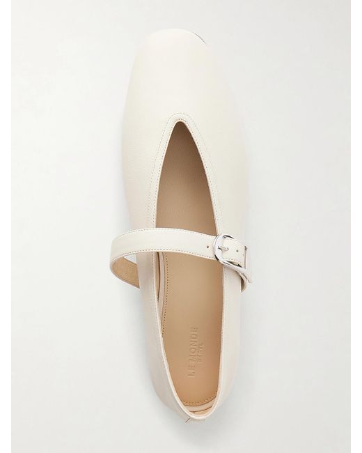 Le Monde Beryl Natural Stella Leather Mary Jane Ballet Flats