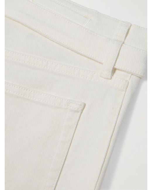 Proenza Schouler White Ellsworth Belted Low-Rise Straight-Leg Jeans
