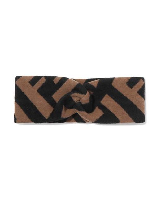 Fendi Intarsia knit Headband Lyst UK