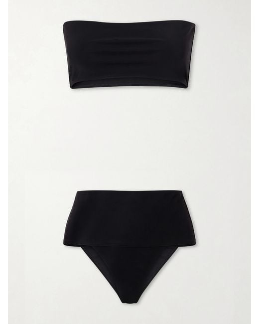 Alaïa Black Stretch-Jersey Bikini