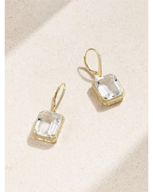 SHAY Natural Portrait 18-Karat, Topaz And Diamond Earrings