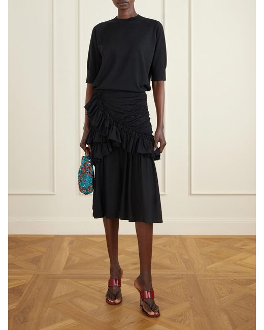 Dries Van Noten White Eel-Effect Leather Sandals