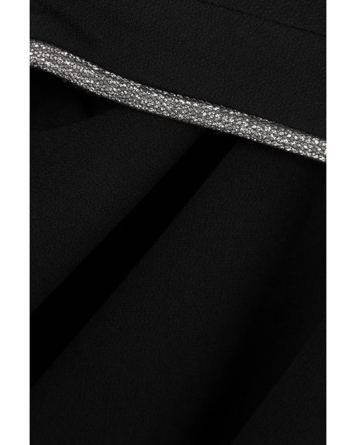 A.L.C. Black Hazel Crystal-Embellished Cutout Cady Mini Dress