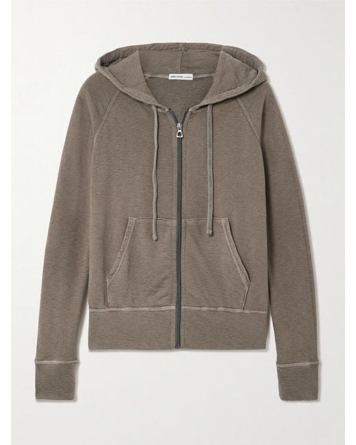 James Perse Multicolor Vintage French Cotton-Terry Hoodie