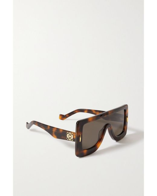 Loewe Black Oversized D-Frame Acetate Sunglasses