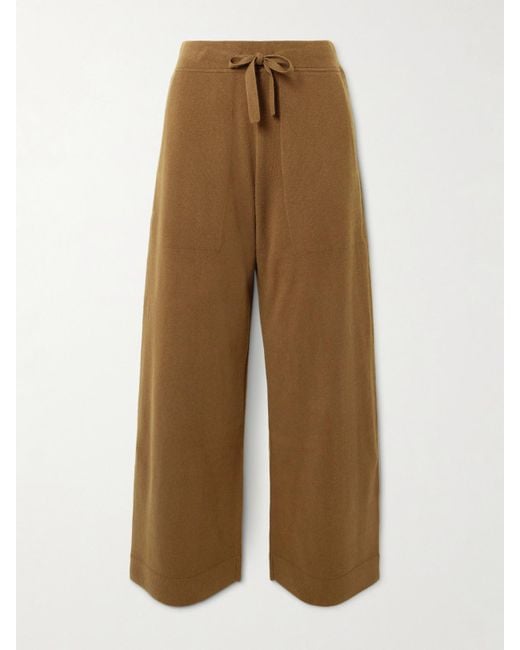 LeKasha Natural Suria Hose Mit Weitem Bein Aus Biokaschmir