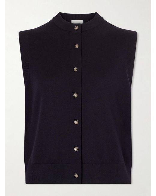 Allude Blue Wool Vest