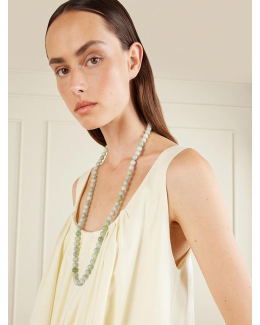 JIA JIA Metallic Double 14-Karat Jade Necklace