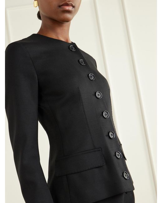 Dolce & Gabbana Blue Stretch-Wool Jacket