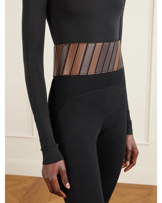 Alaïa Brown Stretch Leather Belt